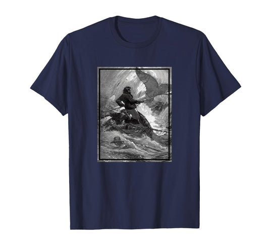 Captain Ahab in His Final Chase with Moby Dick (1902) T-Shirt