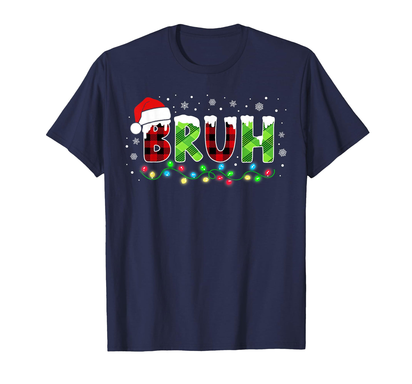 Bruh Christmas Shirt for Boys Teens Kids Family Xmas Pajamas T-Shirt