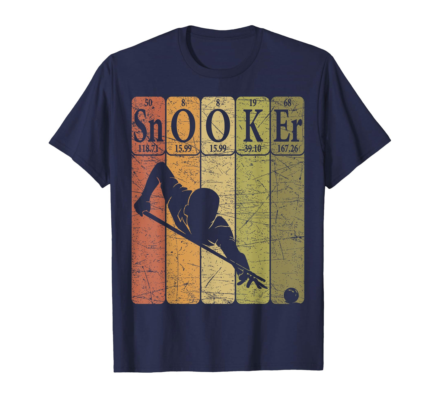 Snooker Periodic Table Elements Pool Player Pool Billiard T-Shirt