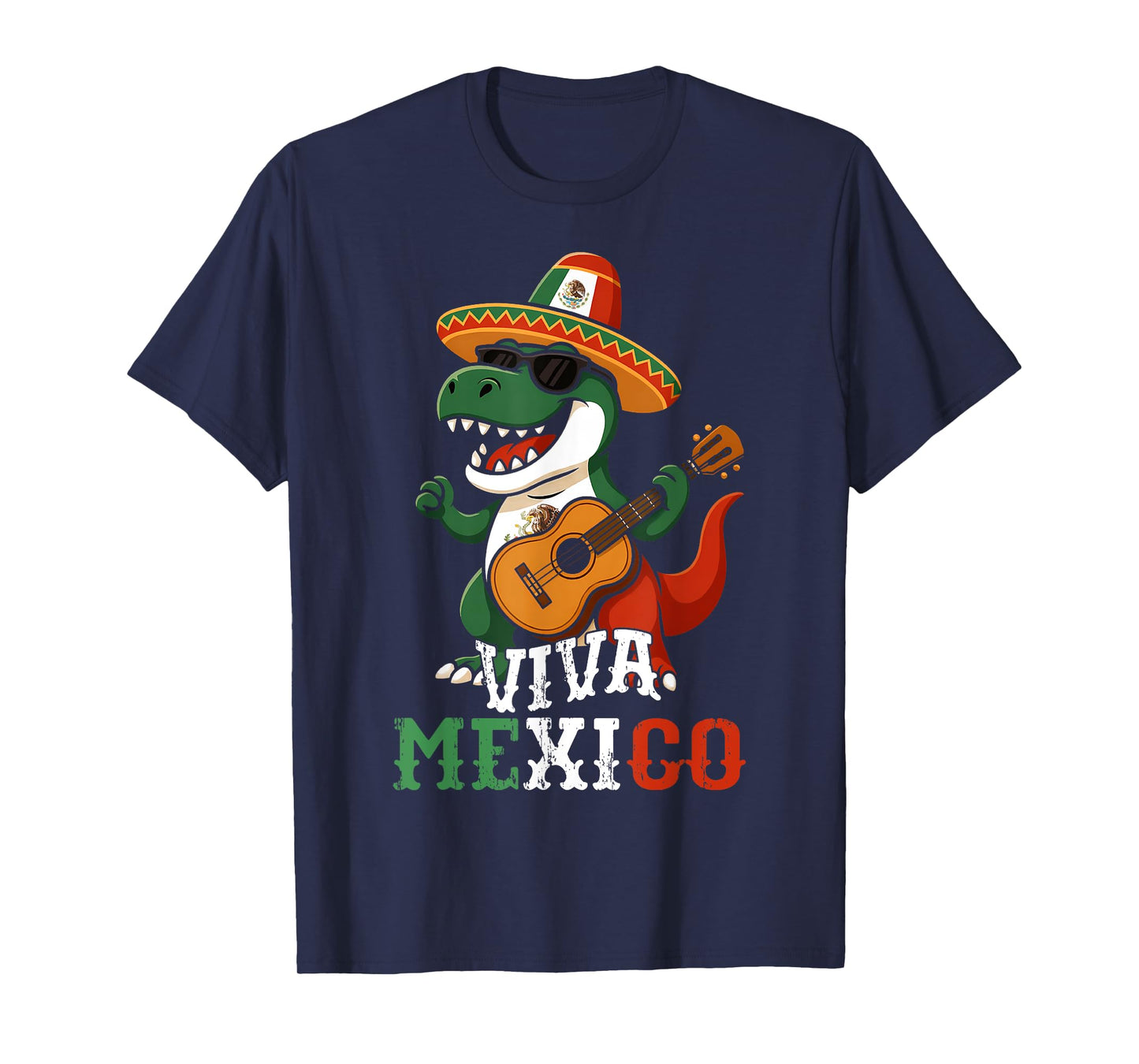 Viva Mexico Kids Boys Toddler Funny Mexican Dinosaur T-Rex T-Shirt