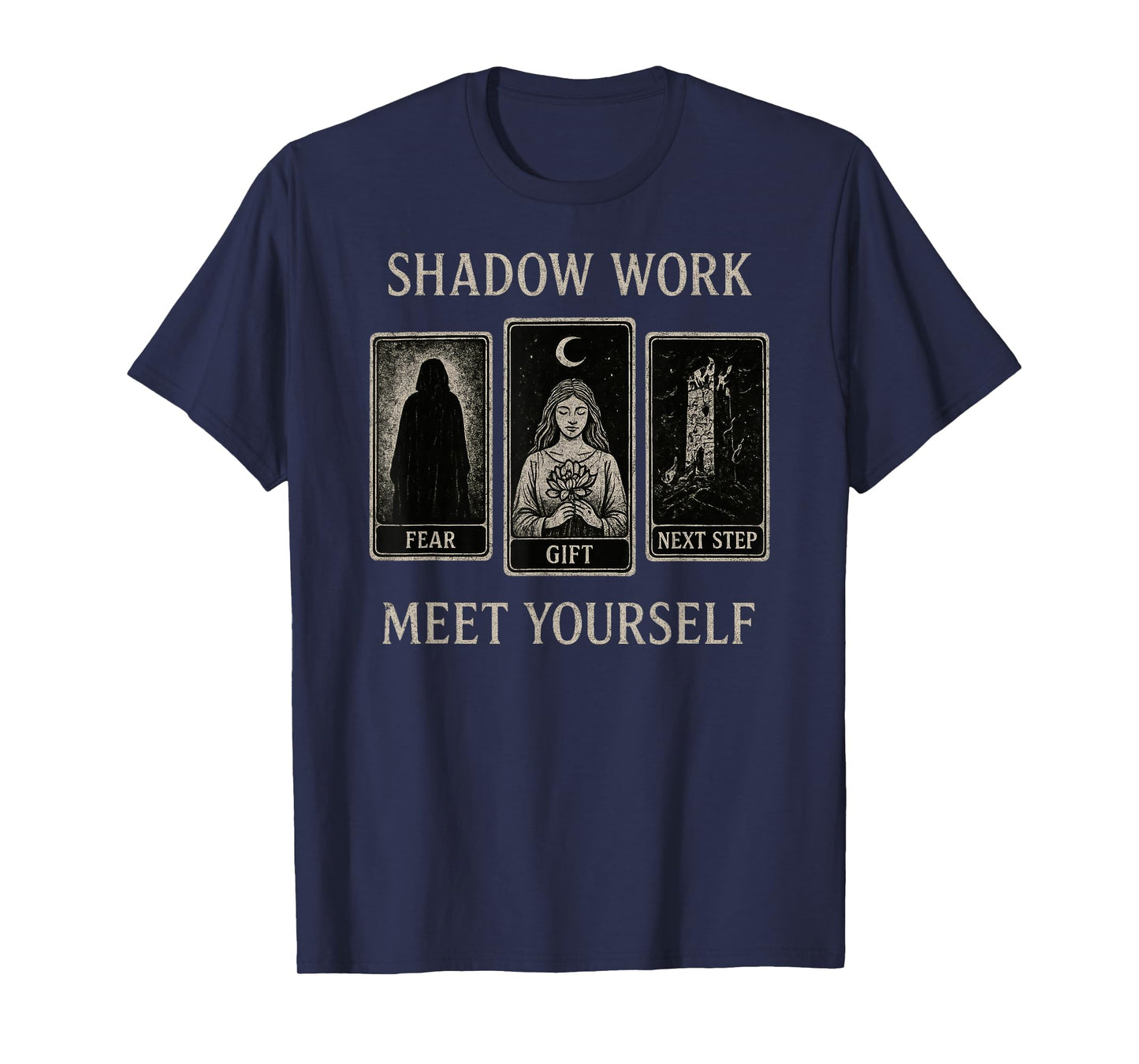 Shadow Work Tarot Tee Meet Yourself Occult Witchy Wiccan T-Shirt