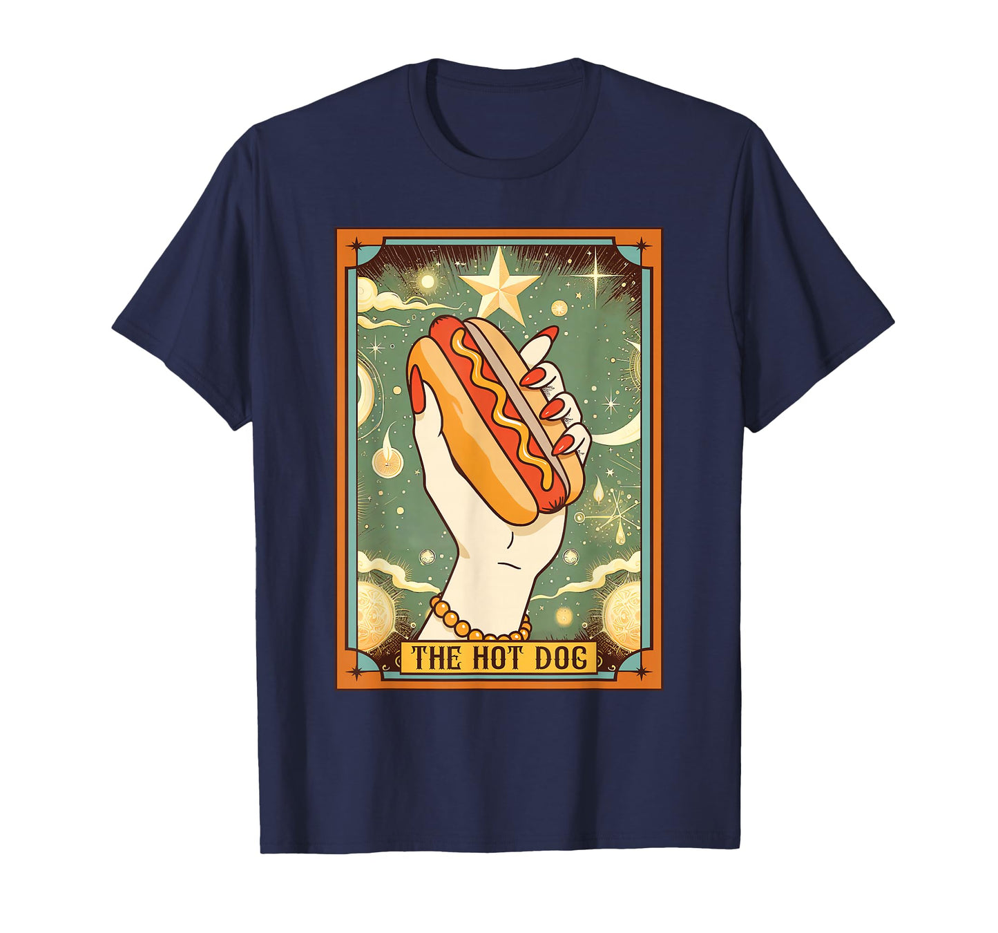Hot Dog Bun Lover Foodie Food Lover The Hot Dog Tarot Card T-Shirt