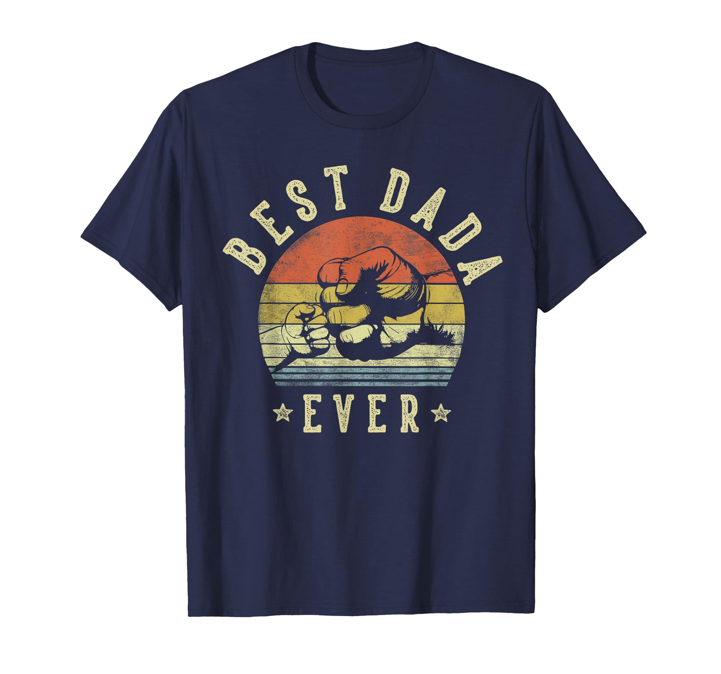 Best Dada Ever - Retro Fist Bump Vintage Design Dada T-Shirt