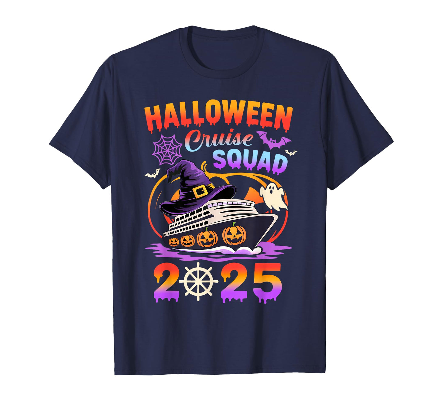 Halloween Cruise Squad 2025 Spooky Pumpkin Vacation Ship T-Shirt