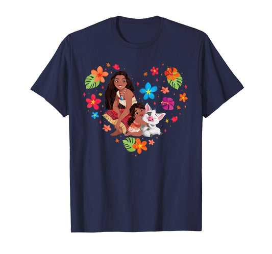 Disney Moana 2 Moana Simea and Pua Tropical Heart Sisters T-Shirt