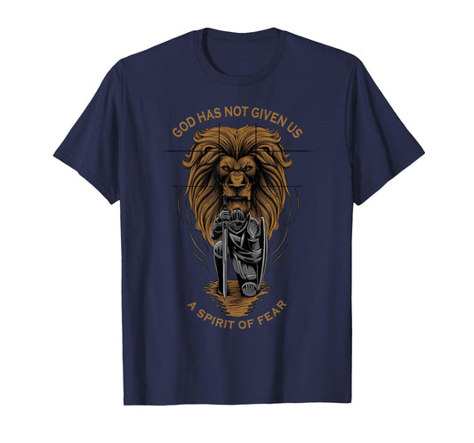 2 Timothy 1:7 Christian Faith Over Fear Religious Verse Gift T-Shirt