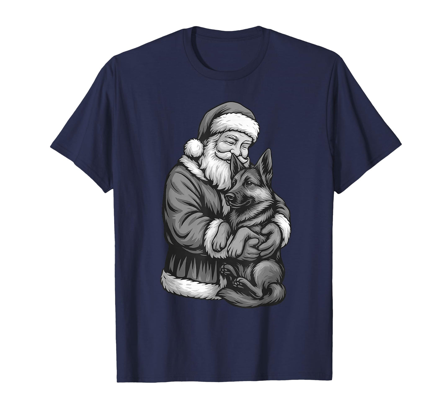 German Shepherd Santa Claus Christmas Dog Lover T-Shirt