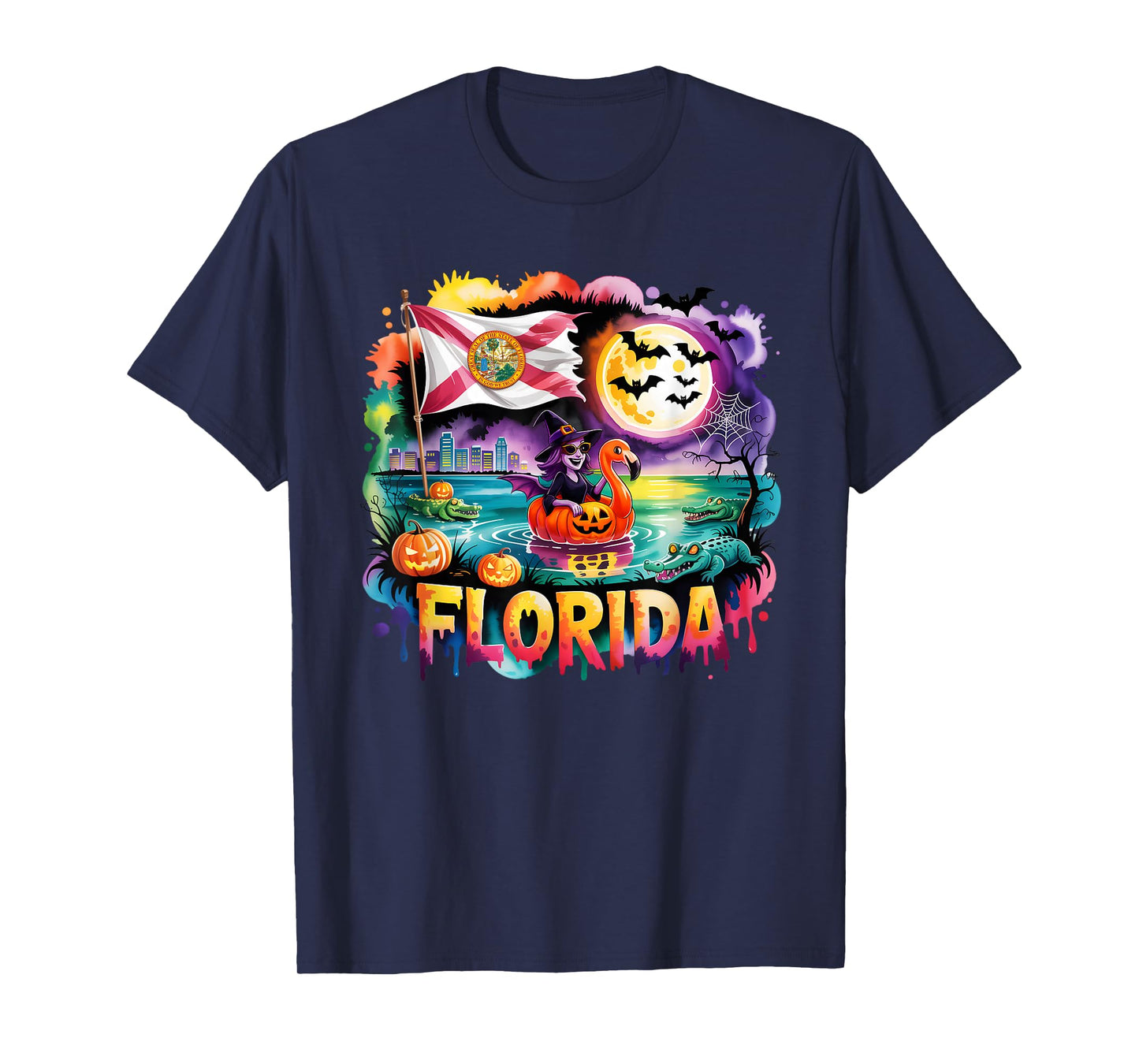 Floridian Halloween Flag Culture Pride Halloween Design T-Shirt