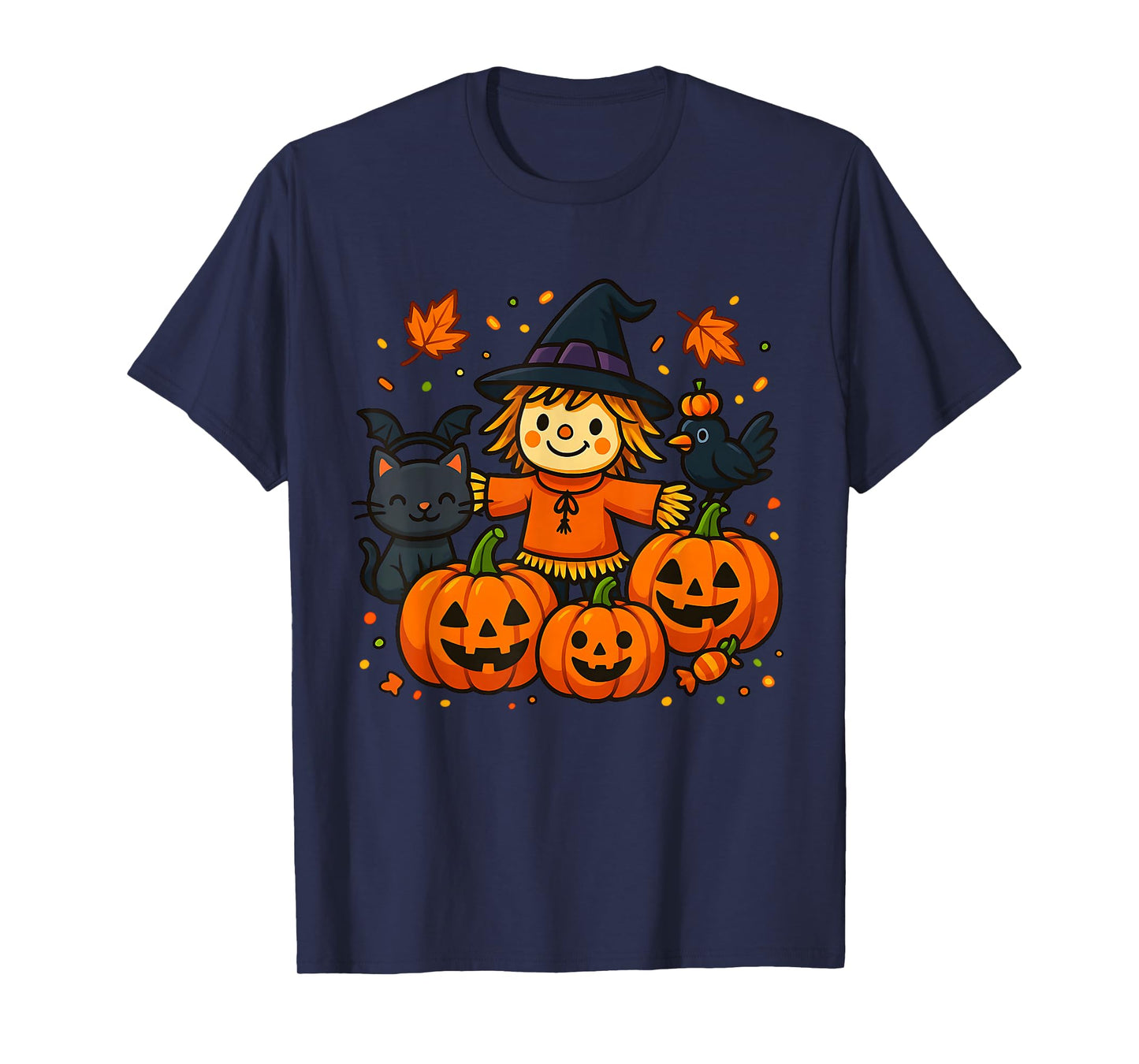 Scarecrow Autumn Harvest Fall Season Pumpkin Thanksgiving T-Shirt