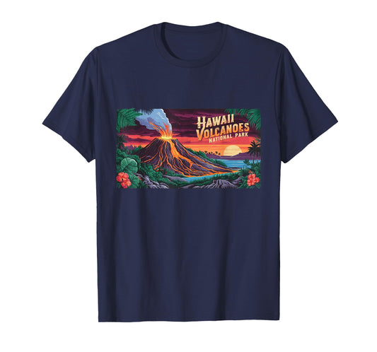 Hawaii Kilauea Volcanoes National Park Vintage Hawaii Travel T-Shirt