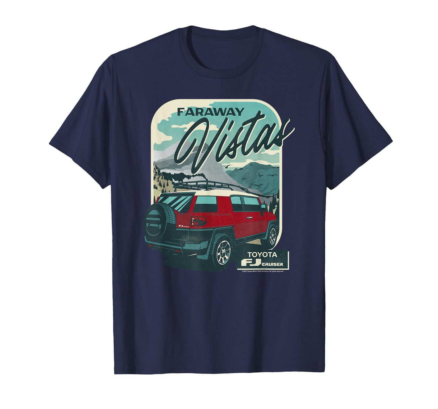 Toyota Iconic FJ Cruiser Faraway Vistas Vintage Big Poster T-Shirt