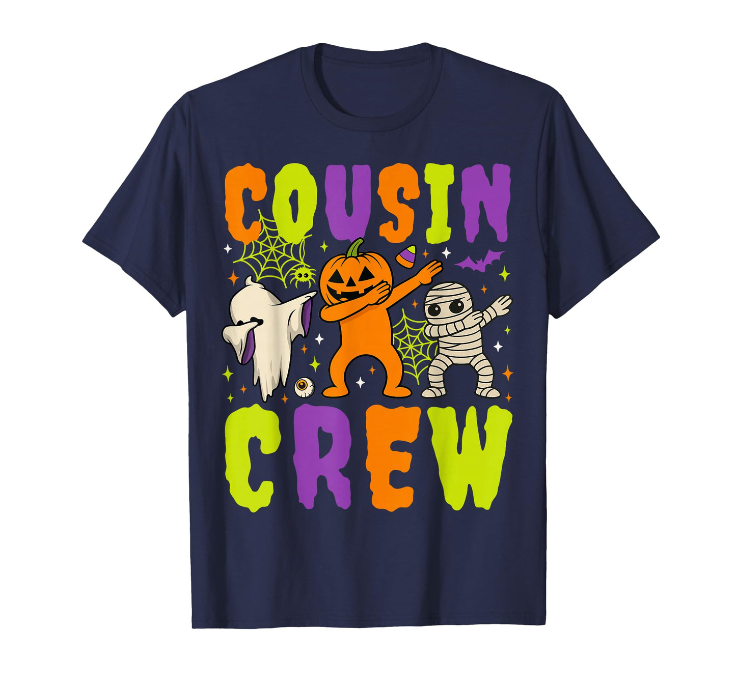 Halloween Cousin Crew 2025 Kid Matching Spooky Dabbing Ghost T-Shirt