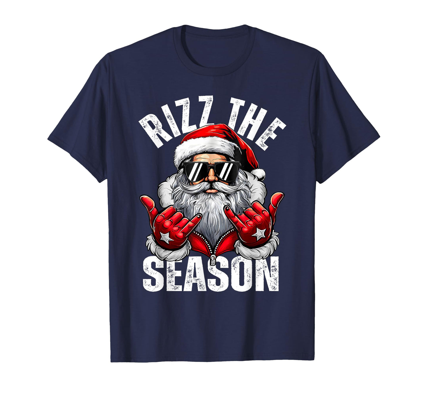 Rizz The Season Santa Sunglasses Christmas Pajamas Holiday T-Shirt