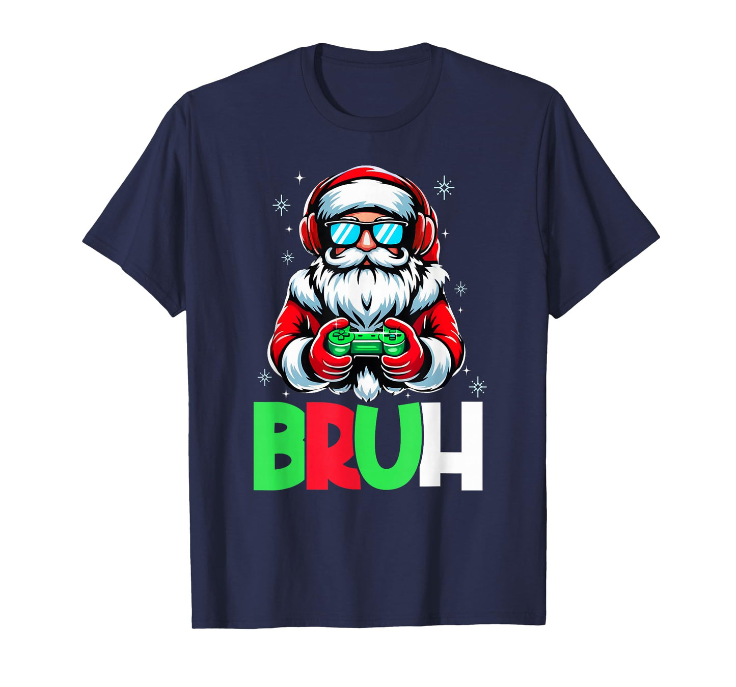 Video Game Santa Xmas Bruh Christmas Gamer Boys Mens Kids T-Shirt