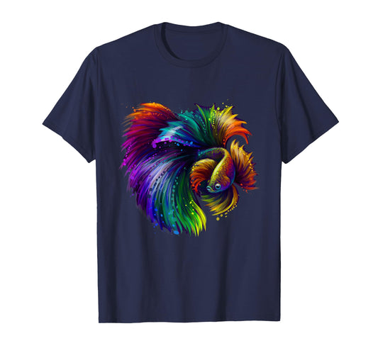 Tropical Colorful Fish Illustration Novelty Graphic Designs T-Shirt
