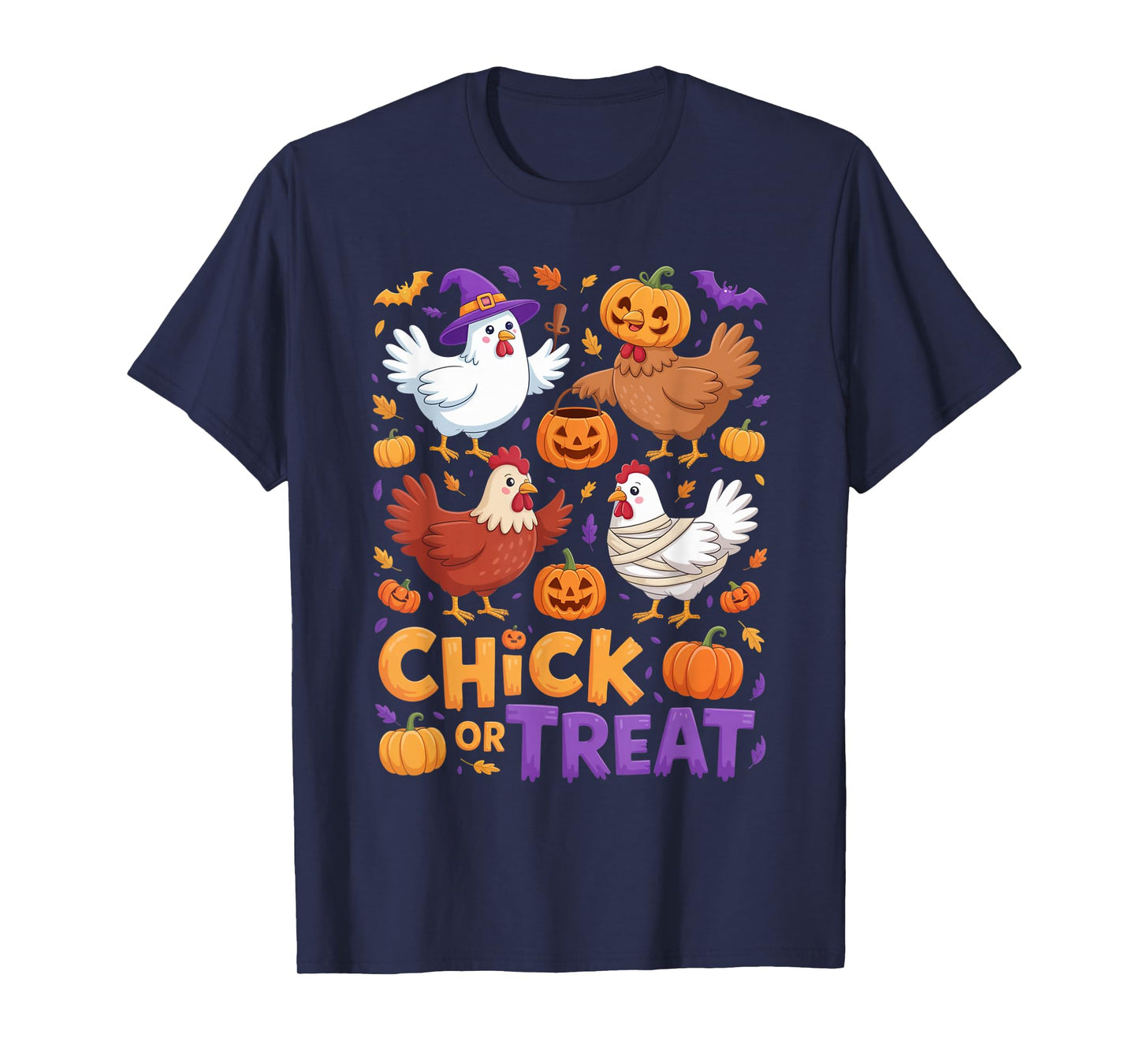 Chick Or Treat Funny Halloween Chicken Fall Parties T-Shirt