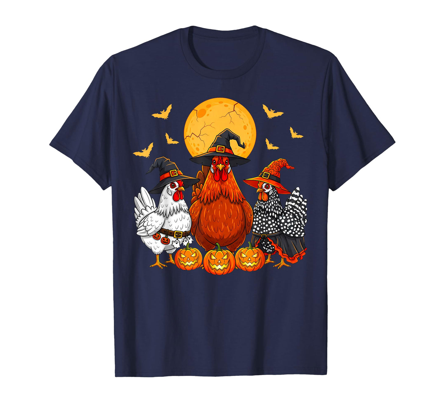 Halloween Costume Spooky Season Funny Chickens Witch T-Shirt