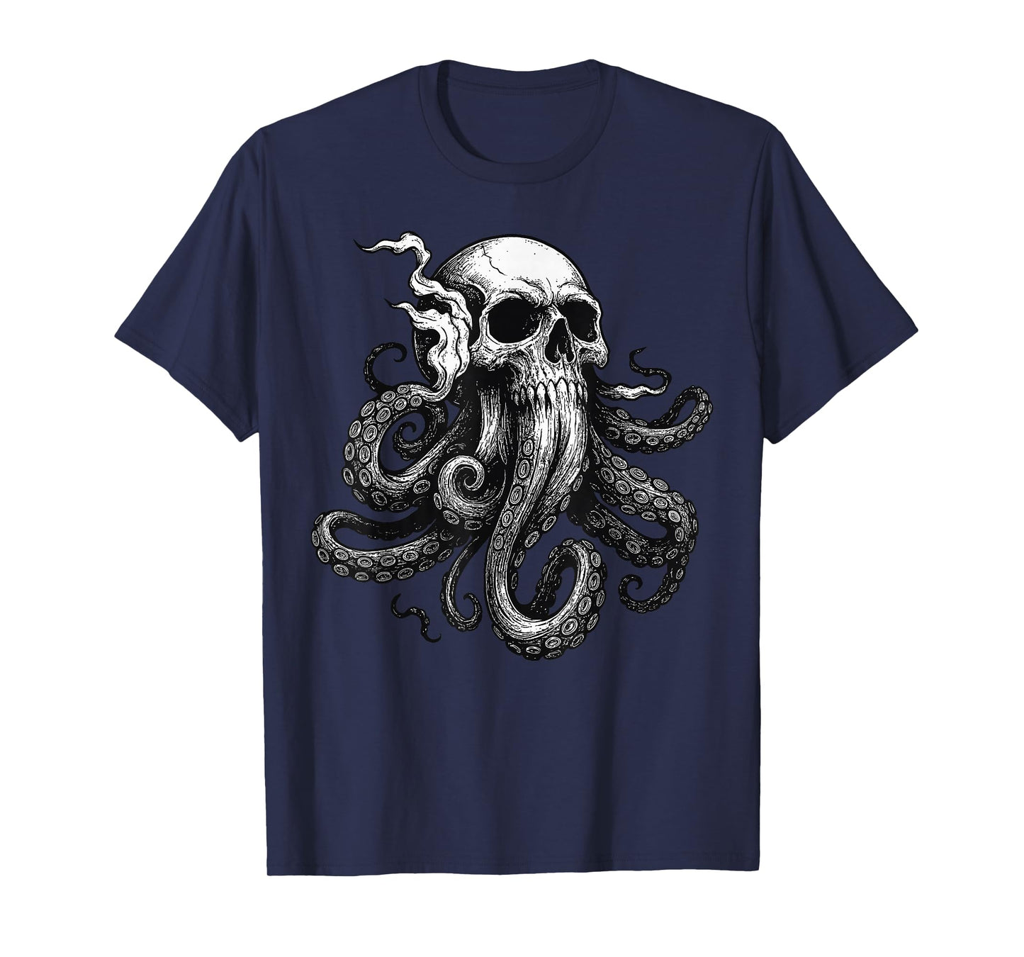 Cthulhu Kraken Skull Octopus Graphic Nautical Sea Monster T-Shirt