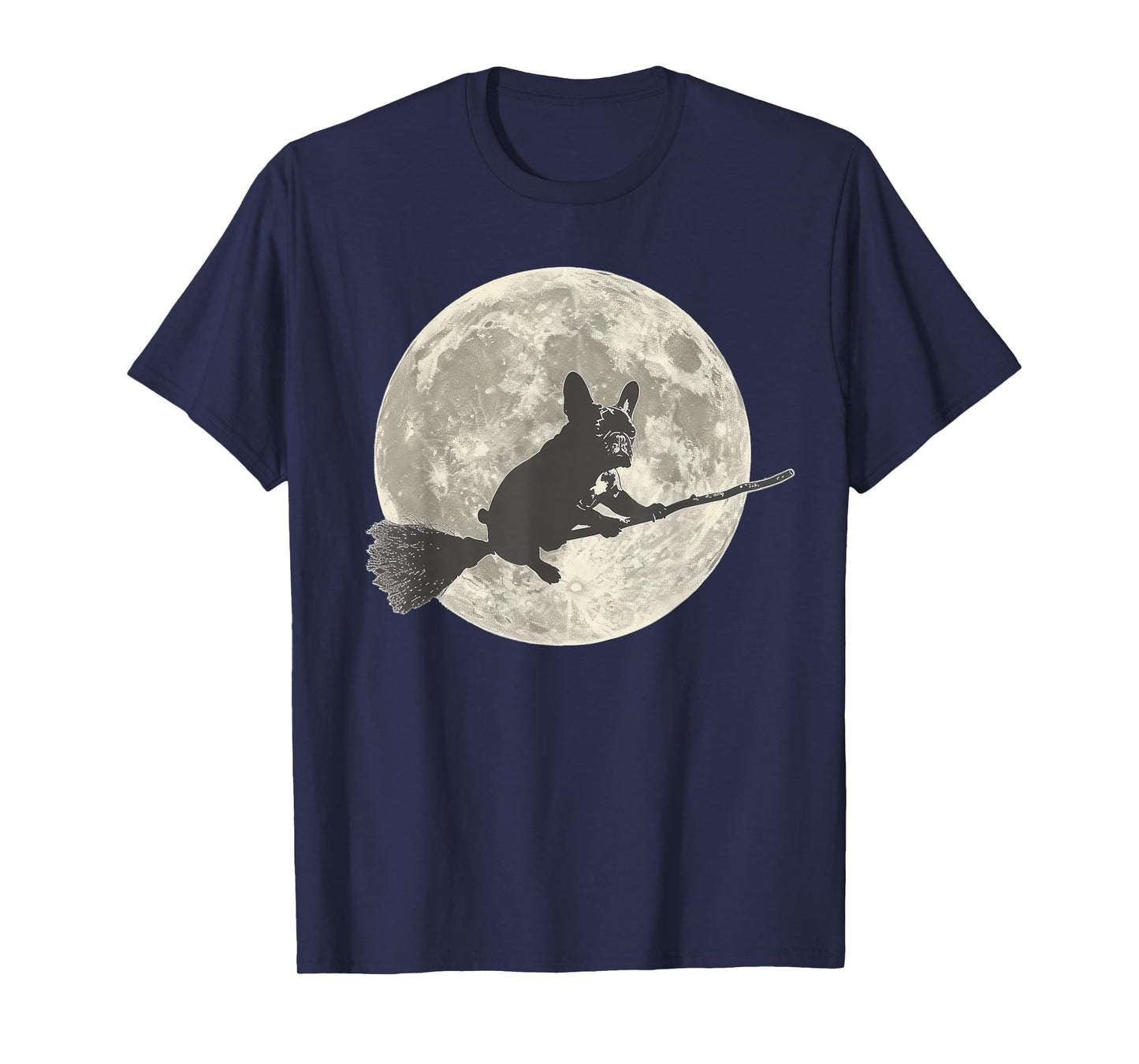 Funny Halloween Witch Pug Moon Dog Mom Pug Lover T-Shirt