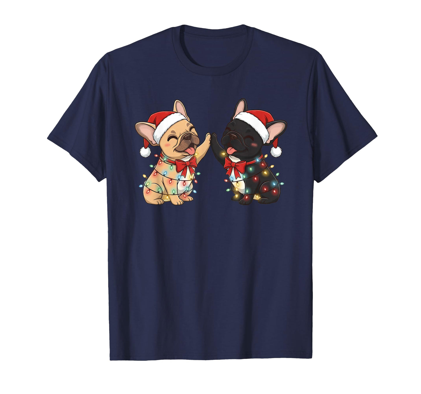 Christmas Dog French Bulldog Xmas Funny Dog Mom Dog Lover T-Shirt