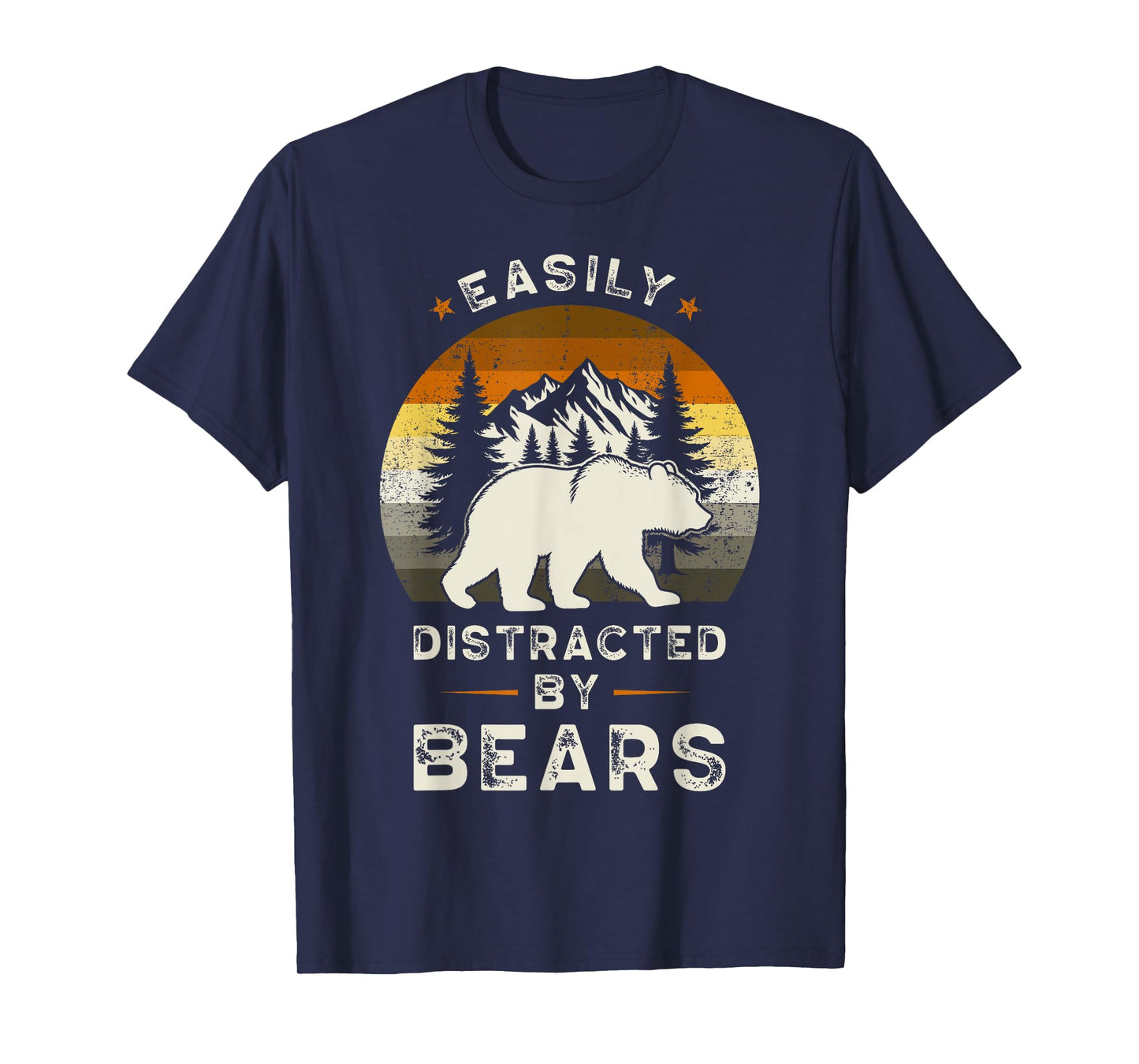 Gay Bear Pride Funny Retro Easily Distracted T-Shirt