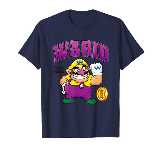 Super Mario Bros Wario Big Character Portrait T-Shirt
