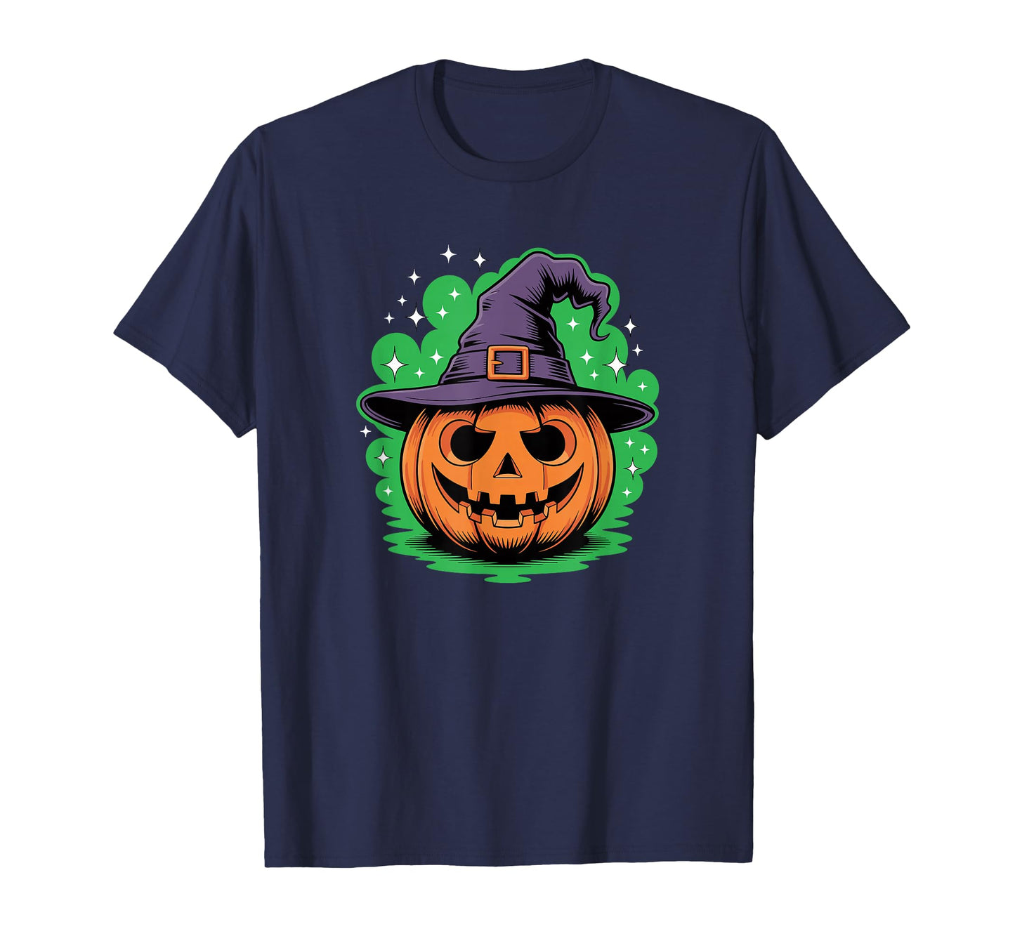 Halloween Pumpkin Witch Hat Spooky Season T-Shirt