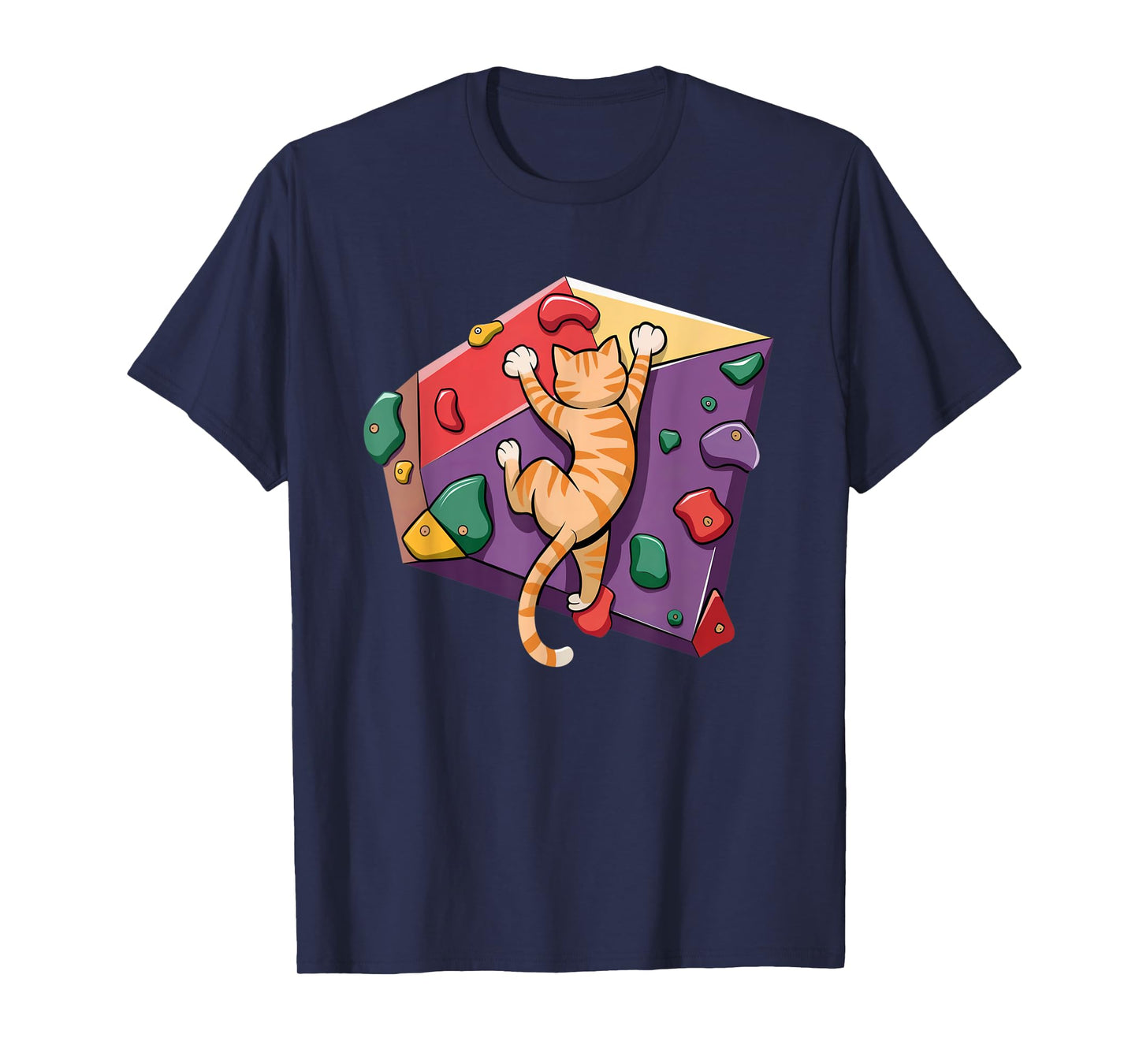 Funny Bouldering Cat – Rock Climbing & Cat Lover Design T-Shirt