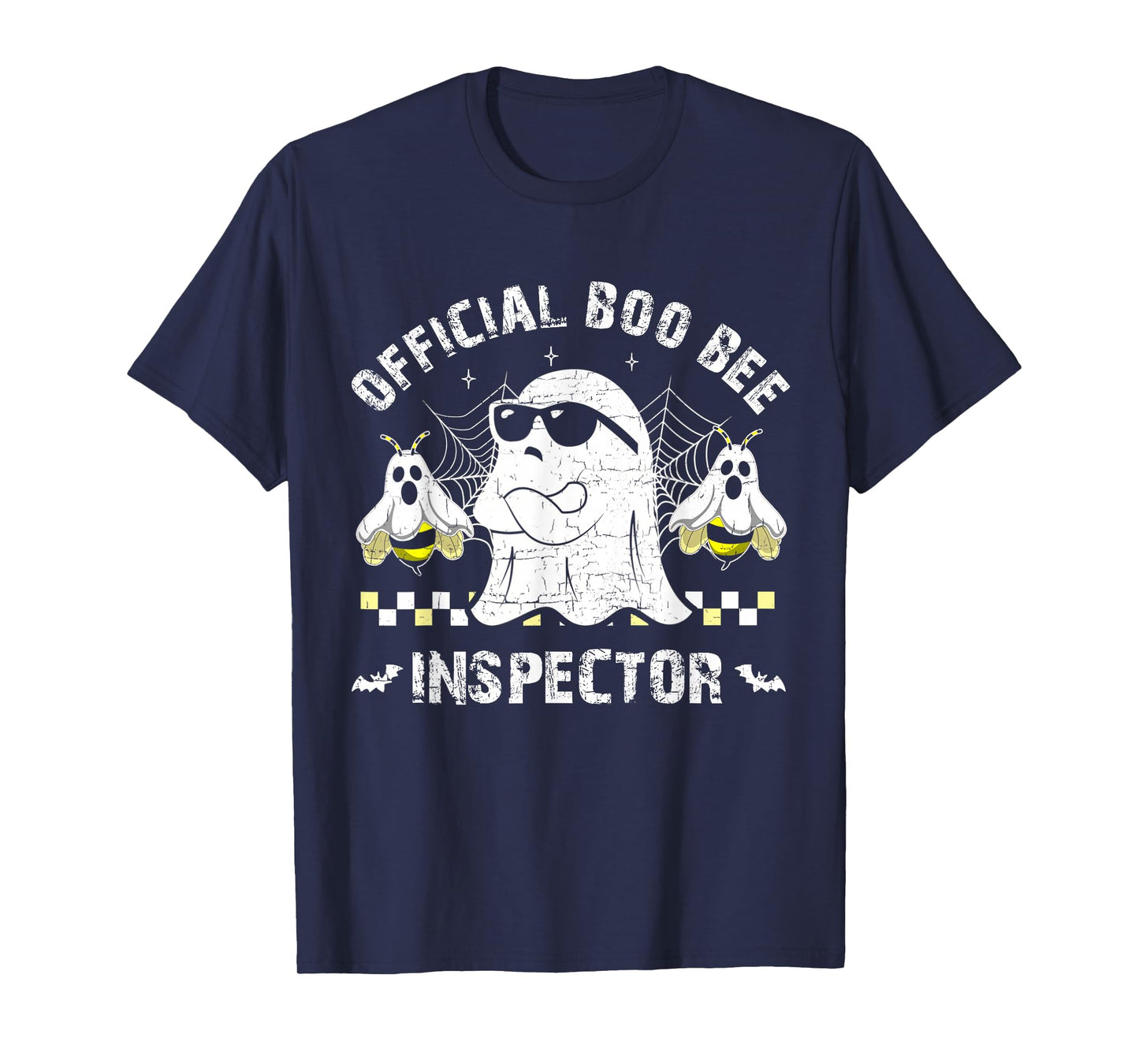 Official Boo Bee Inspector Funny Halloween Costume Men Women T-Shirt