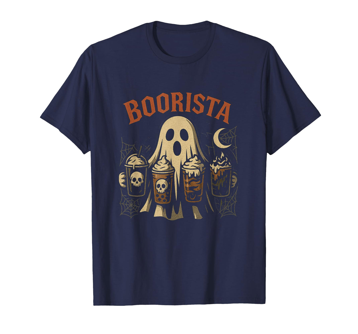 Boorista Barista Ghost Coffee Halloween Spooky Season T-Shirt