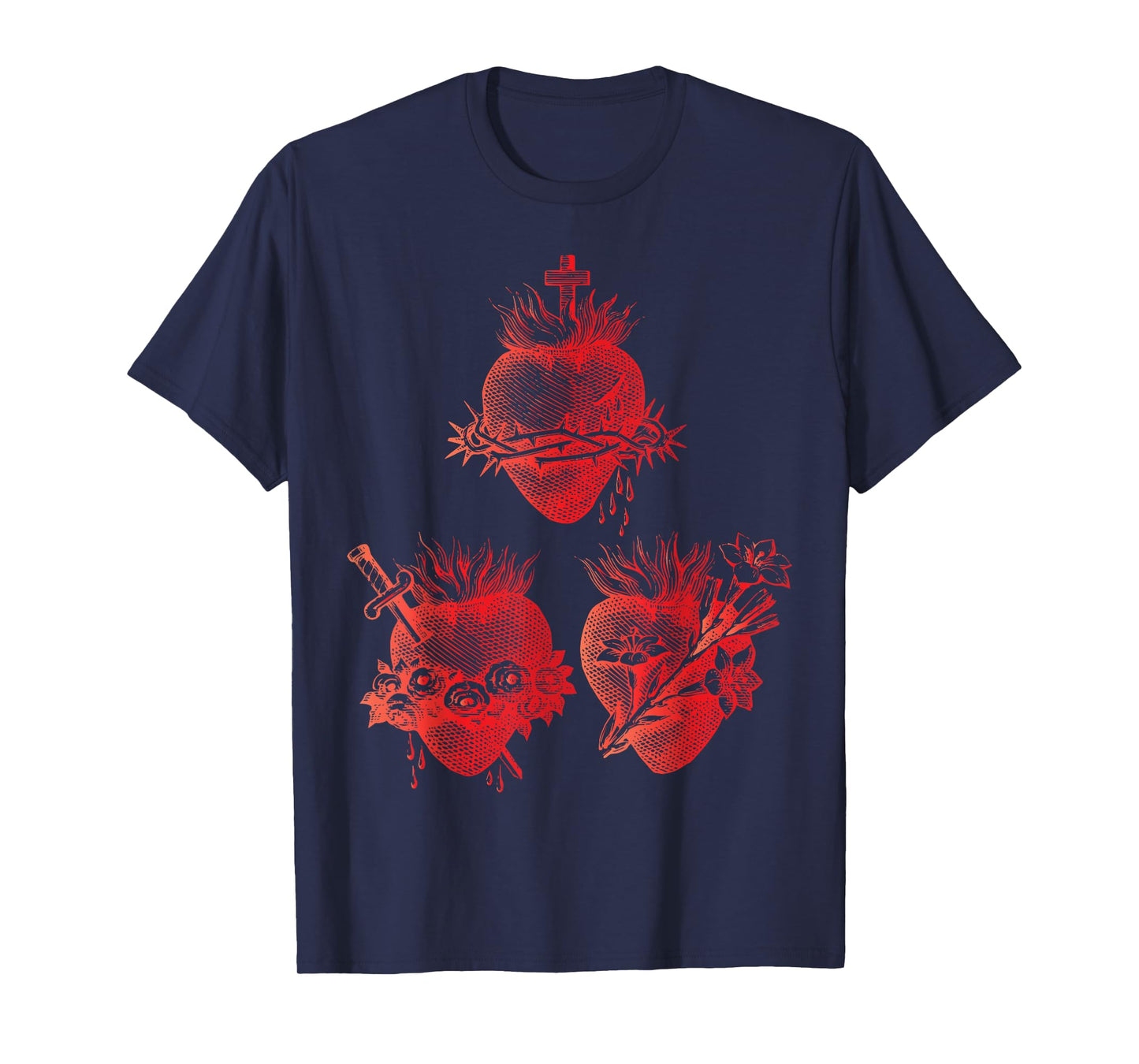 Sacred Heart of Jesus and Immaculate Heart of Mary Joseph 2R T-Shirt