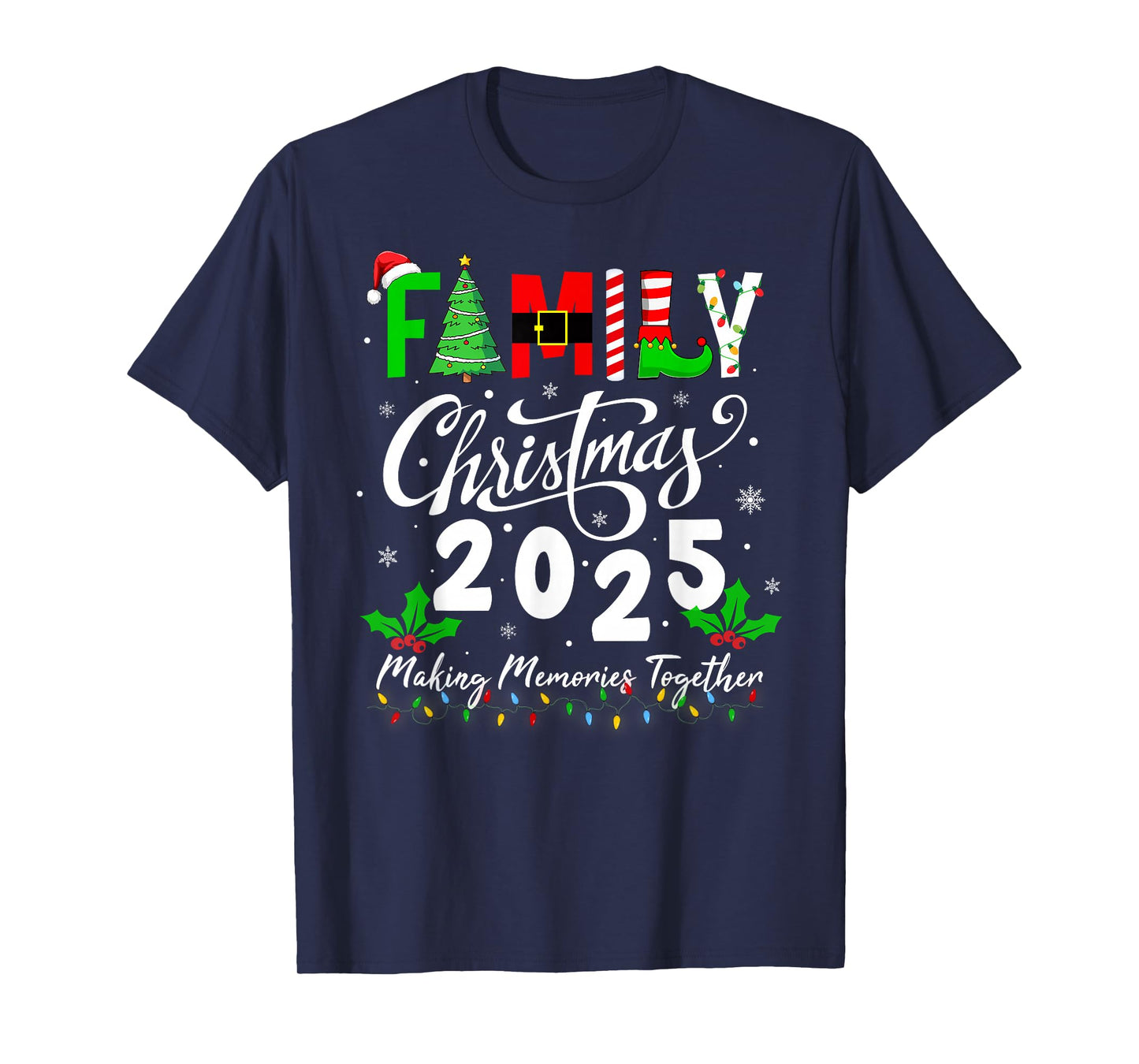 Family Christmas 2025 Matching Xmas Pajamas Christmas Squad T-Shirt