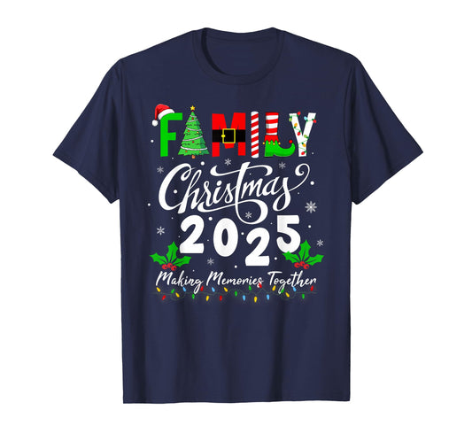 Family Christmas 2025 Matching Xmas Pajamas Christmas Squad T-Shirt