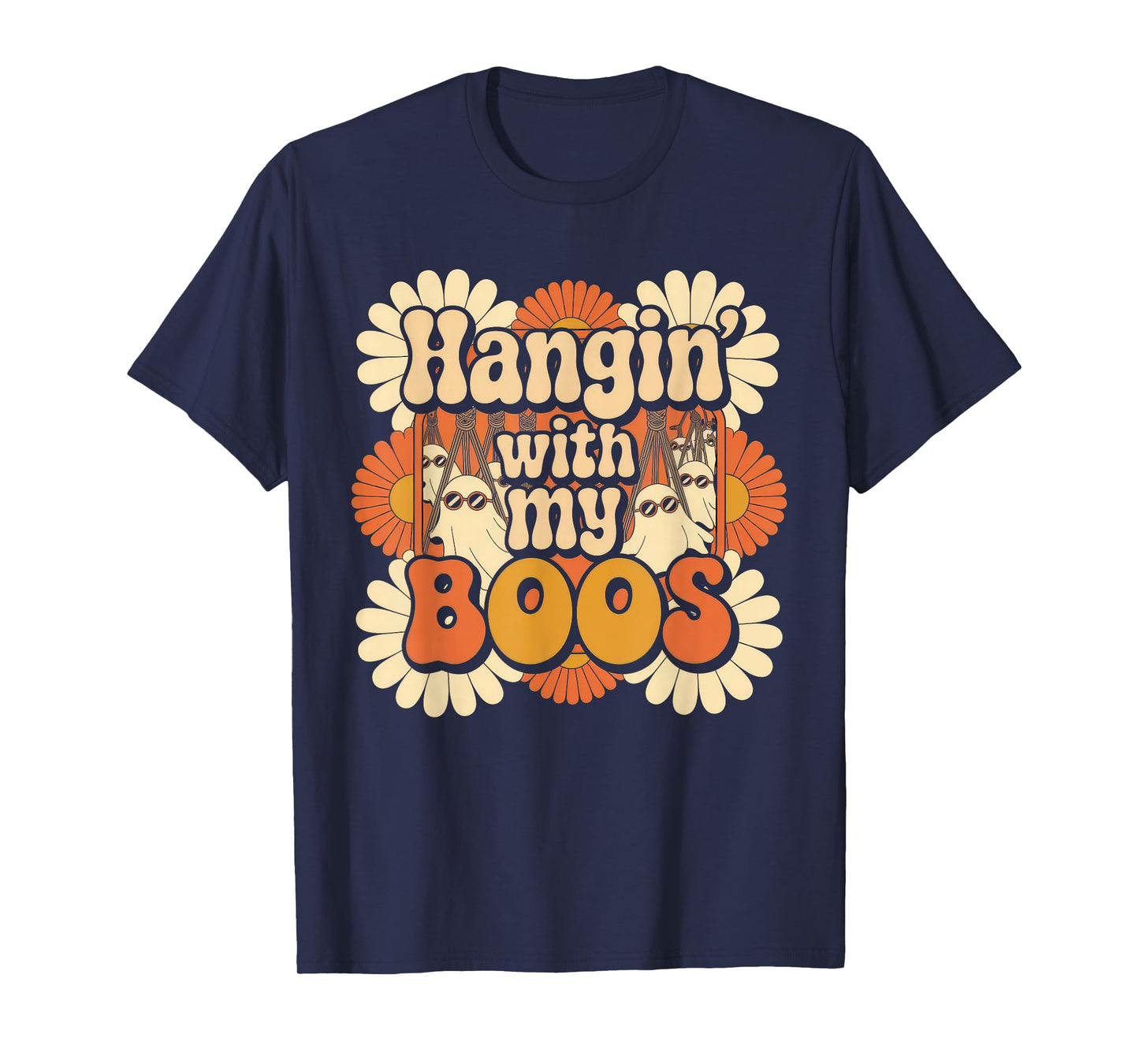 Hangin' with My Boos Tshirt Halloween Ghost Scary Witch Men T-Shirt