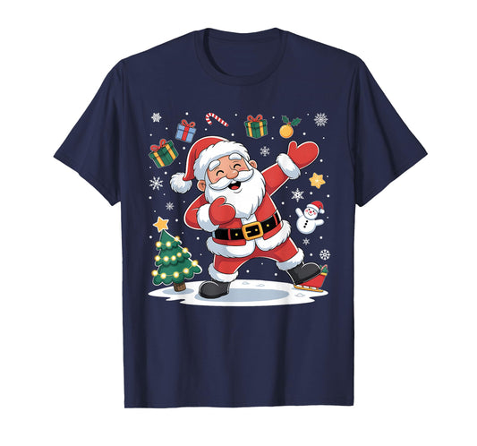 Dabbing Santa Claus Christmas Holiday Boys Kids Dab Xmas T-Shirt