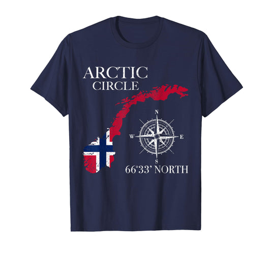 Norway Arctic Circle Norwegian Flag Pride Souvenir Norge T-Shirt