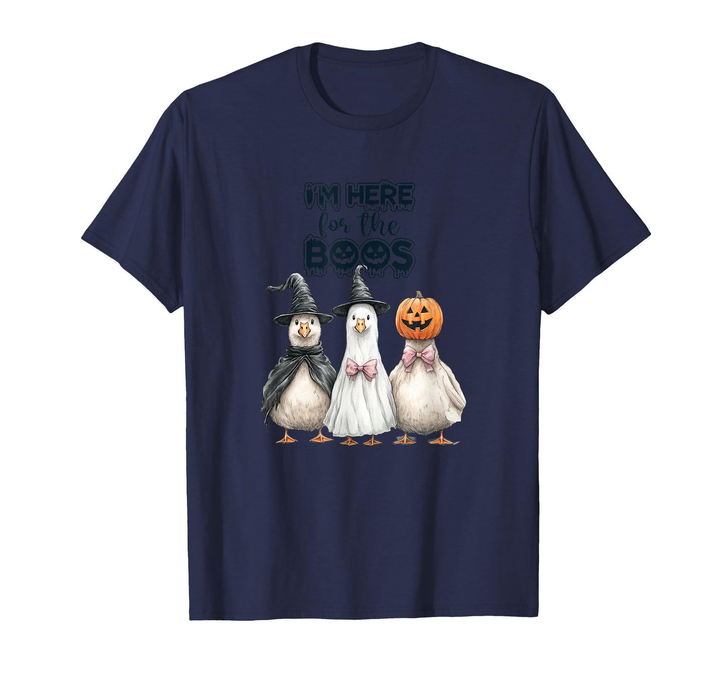 Funny Halloween Goose, Witch Ghost Cute Pet Costume T-Shirt