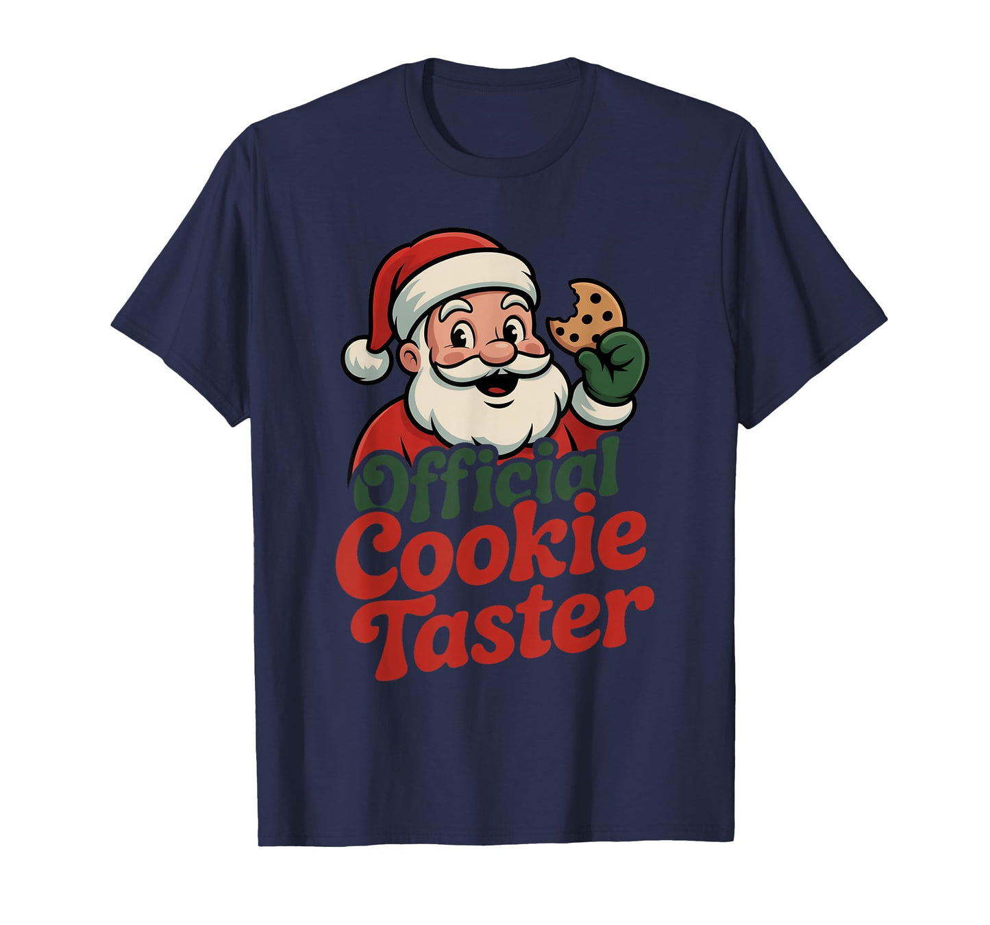 Official Cookie Taster Funny Vintage Santa Christmas T-Shirt