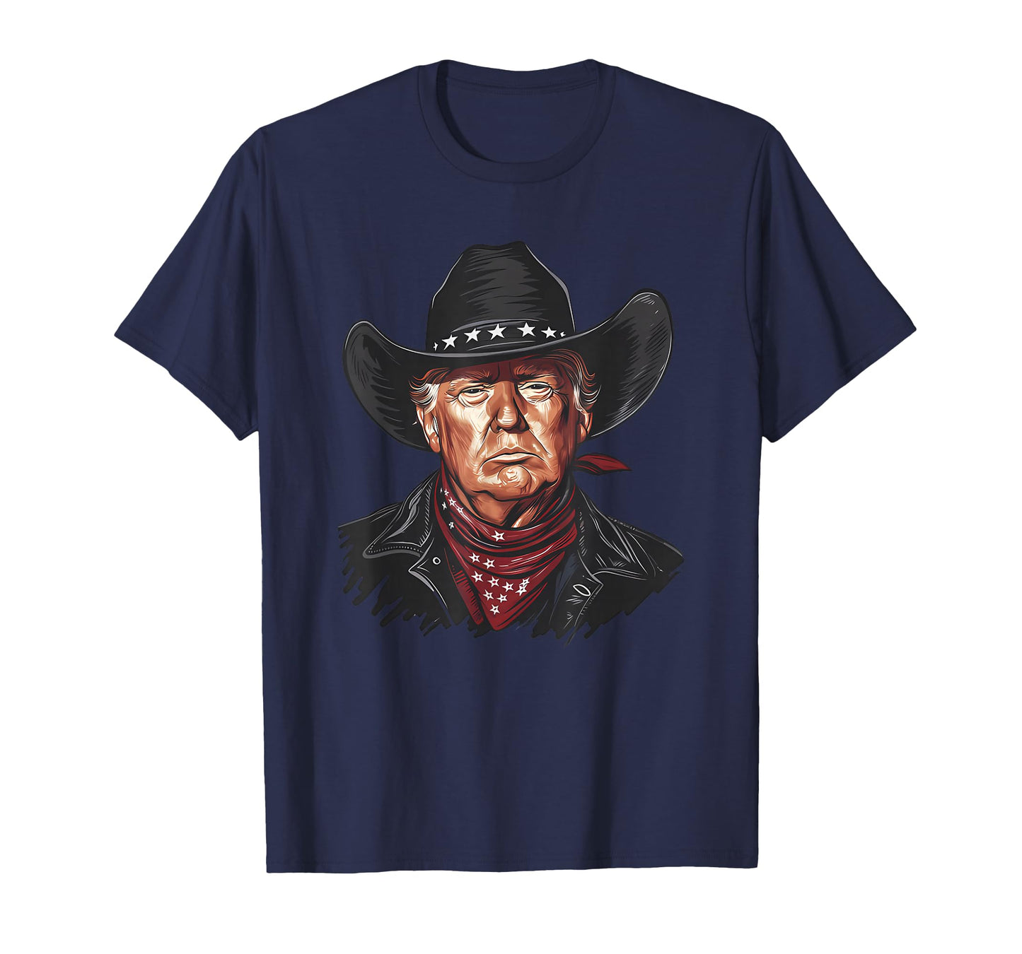 Funny Cowboy Western Donald Trump US Flag 2024 Election T-Shirt