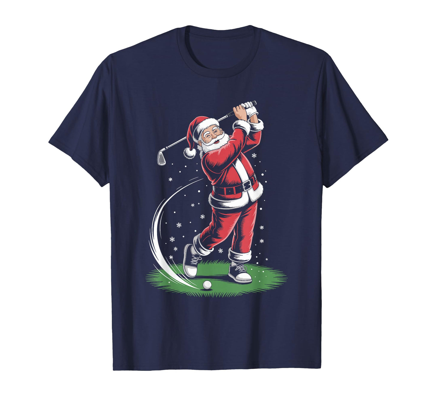Santa Claus Golf Player Christmas Golfer Xmas Golfing T-Shirt
