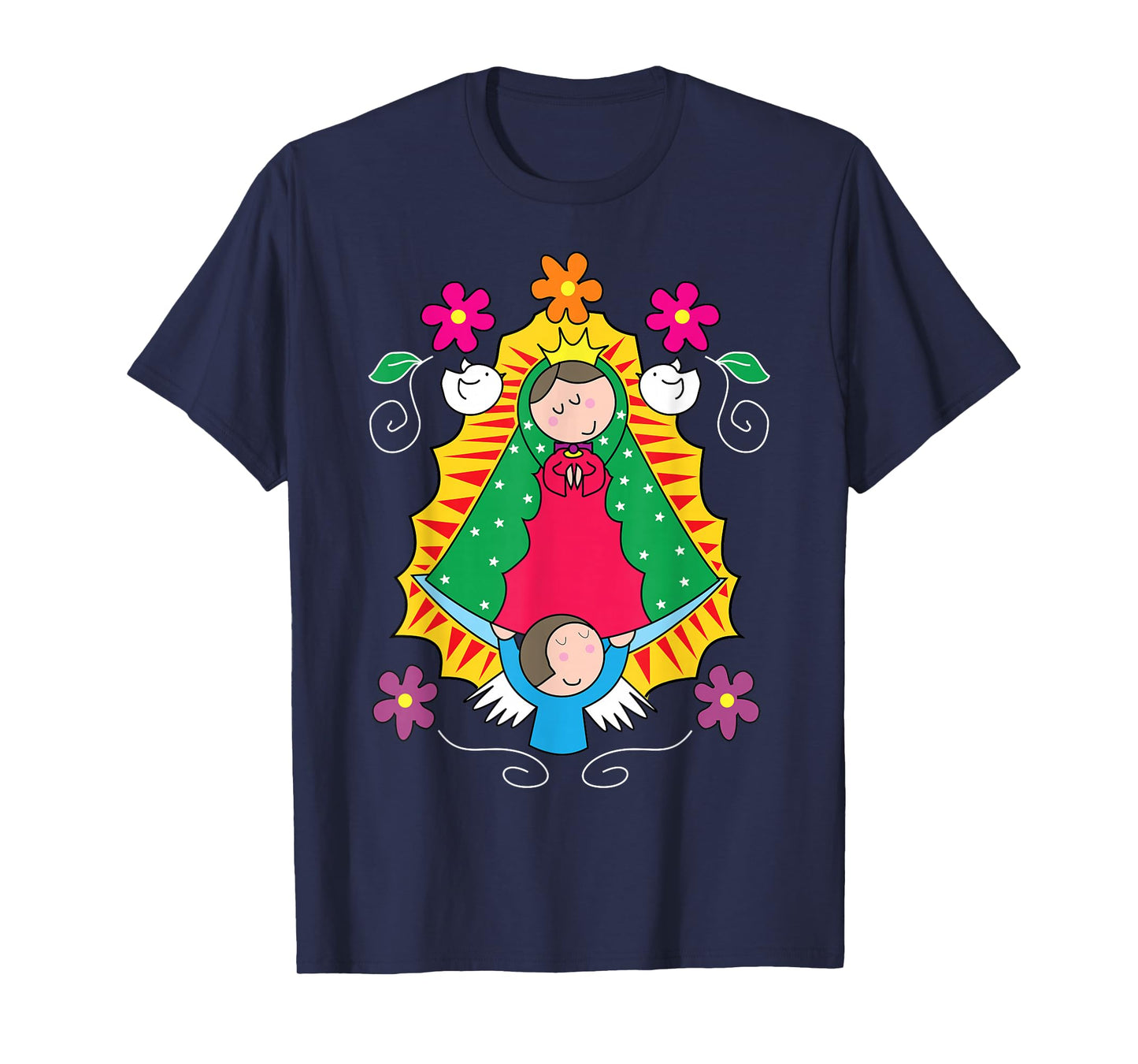 Virgen de Guadalupe Cartoon Santa María de Guadalupe T-Shirt