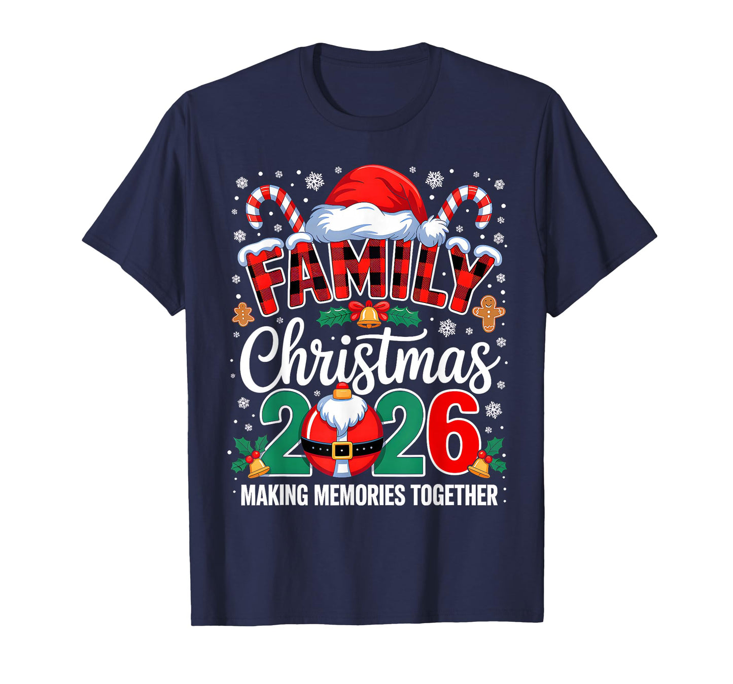 Family Christmas 2026 Matching Squad Santa Elf Funny Xmas T-Shirt
