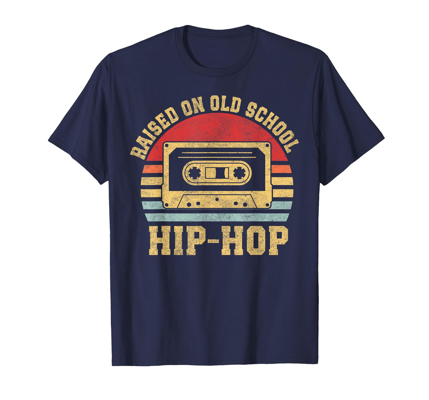 Raised on Oldschool Hip Hop Cassette Music Hiphop Retro T-Shirt