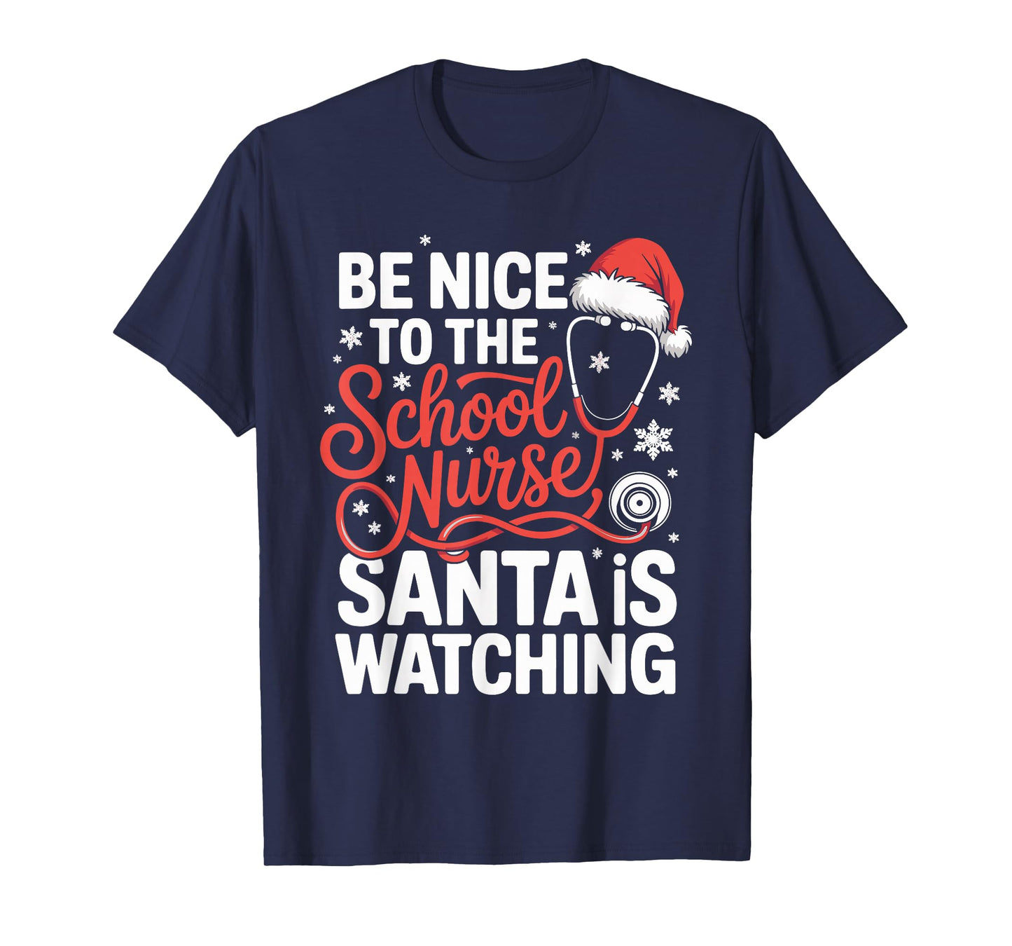 Funny School Nurse Christmas Nursing Humor Xmas T-Shirt