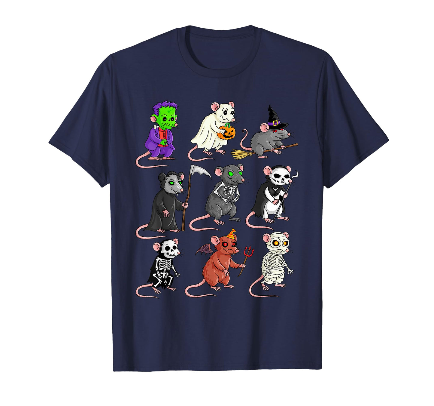 Rat Spooky Witch Boo Zombie Rat Halloween Boys & Girls T-Shirt