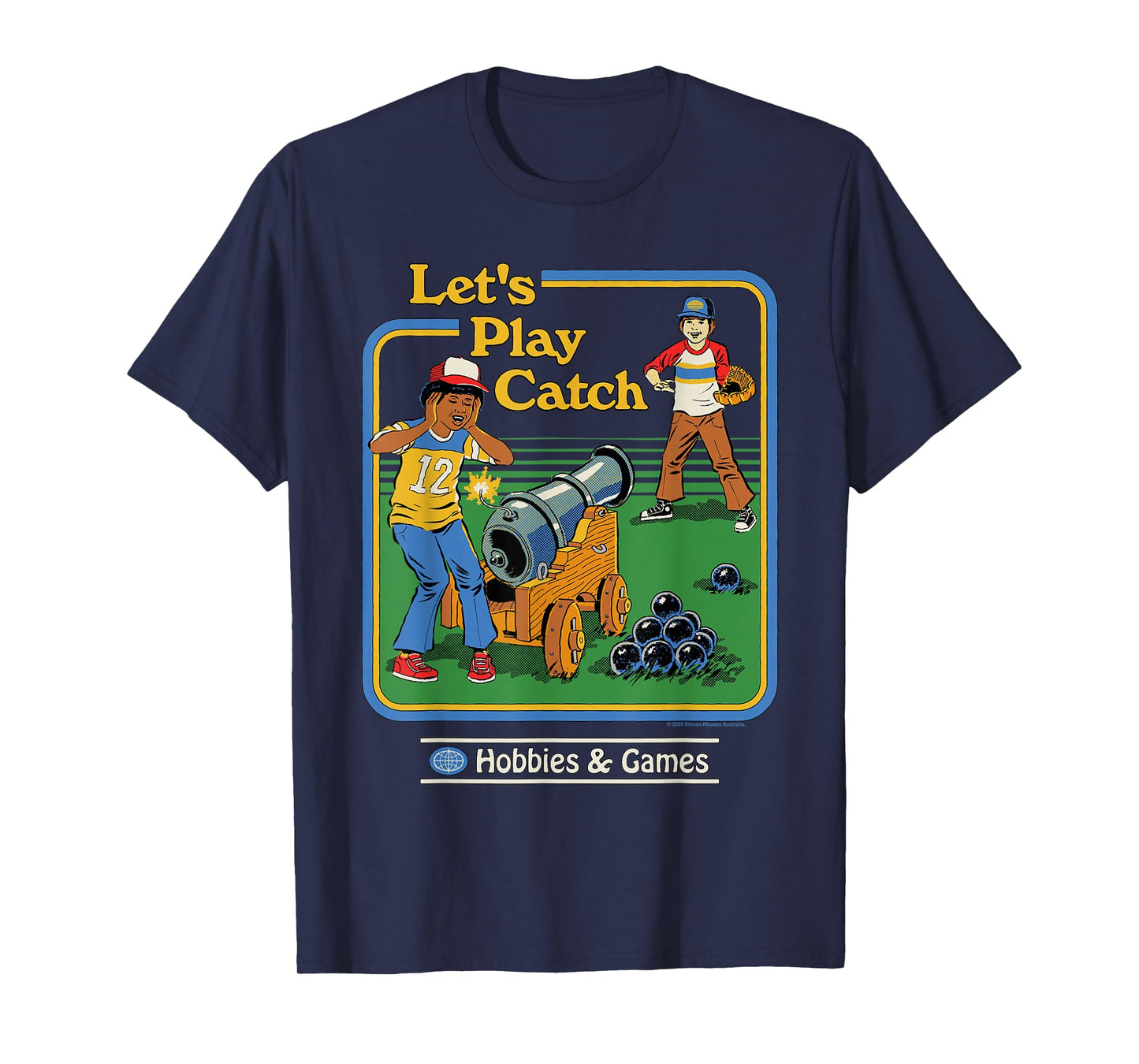 Let's Play Catch Cannon Retro Vintage Funny Adult Humor T-Shirt