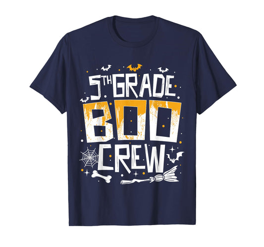 5th Grade Boo Crew Teacher Student Funny Halloween Costume T-Shirt