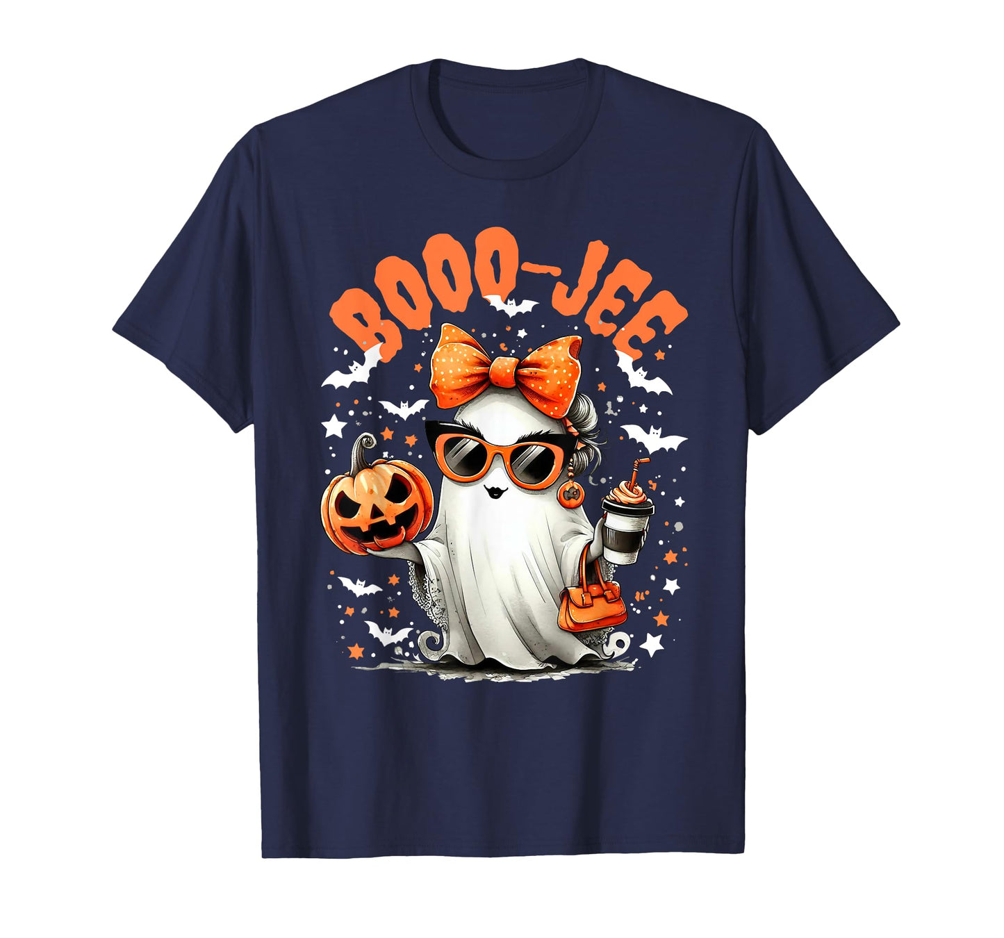 Boo-Jee Trick Or Treat Spooky Ghost Jack O Lantern Halloween T-Shirt