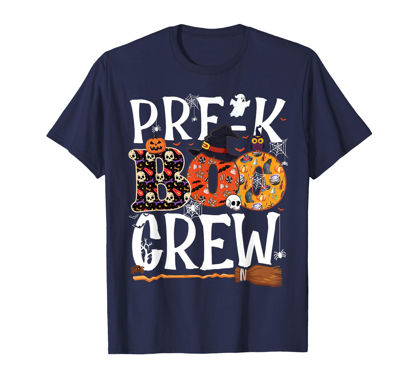 Pre-K Boo Crew Cute Ghost Halloween Pre K Teacher Kids T-Shirt