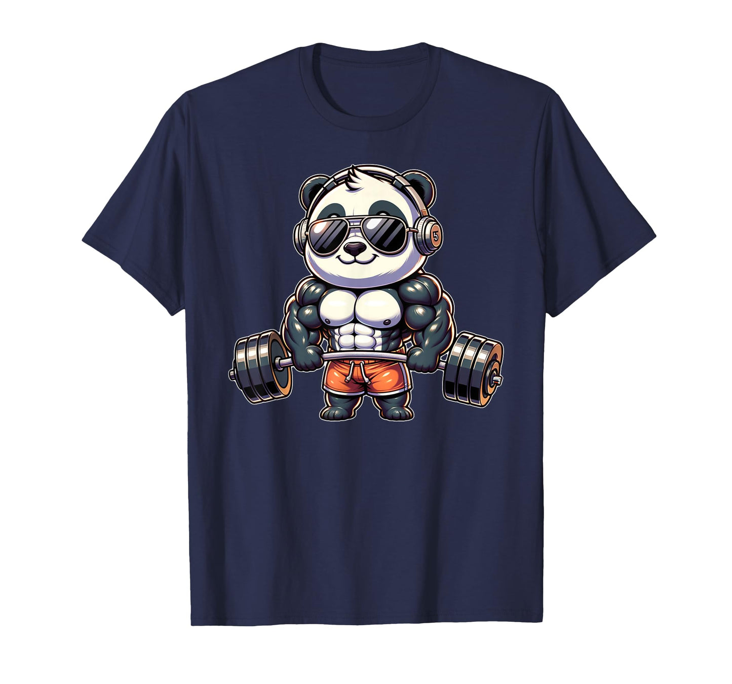 Panda Funny Gym Weightlifting Bodybuilder Fitness Workout T-Shirt